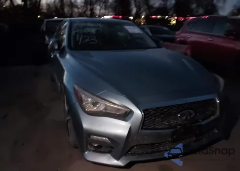 2014 Infiniti Q50 Hybrid Sport z USA, uszkodzony, nr VIN JN1AV7AR8EM702906